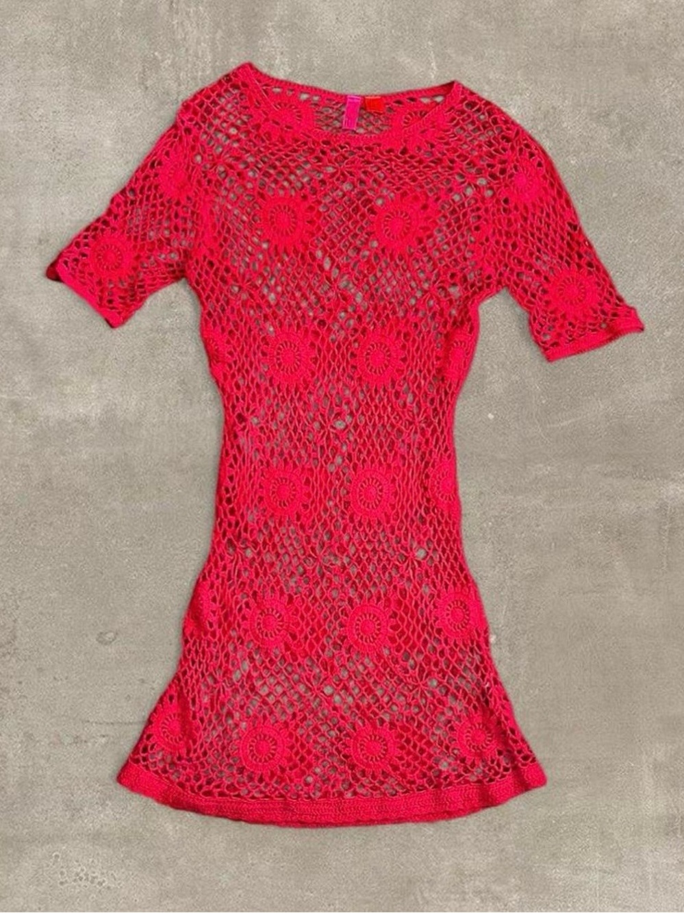 Y2K Forever 21 Red Crochet Dress